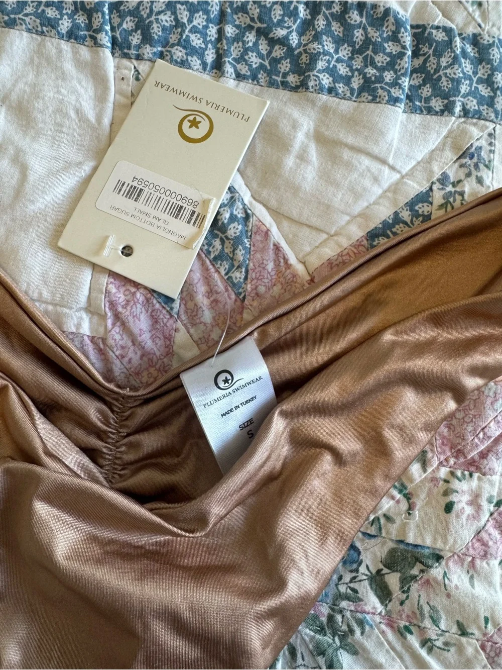 Women's Shimmery Bronze Bikini Bottom by Plumeria Swimwear - Picture 2 of 4
